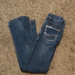 Denim Jeans with Embroidered Pocket